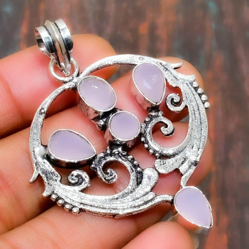 Harmony’s Heart – Rose Quartz Silver Pendant