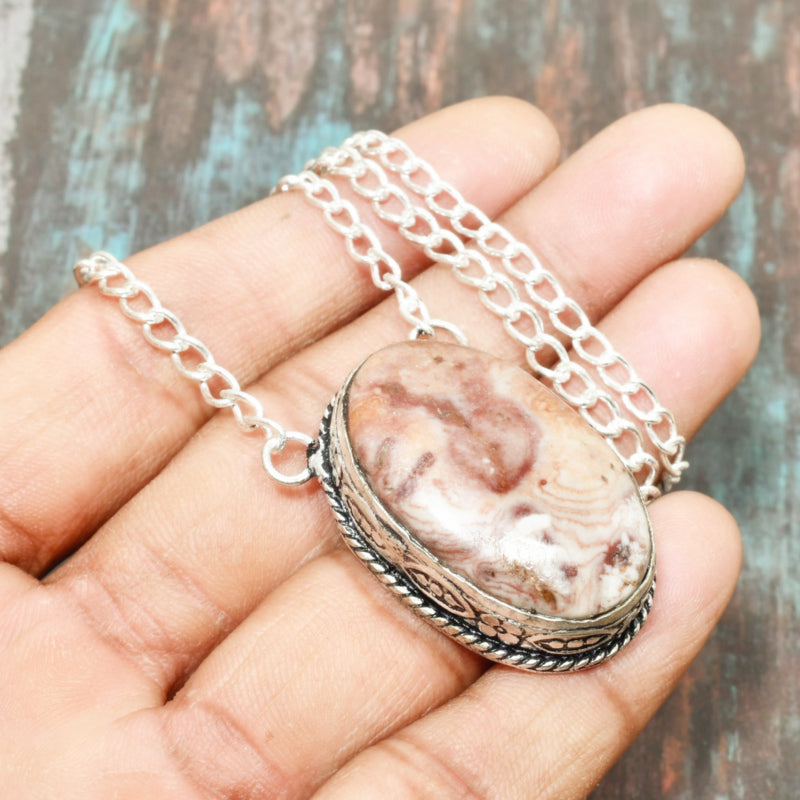 Ember’s Echo – Jasper Silver Pendant