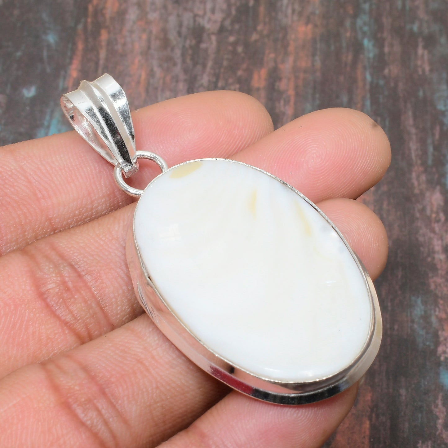 Selene’s Serenity – White Gemstone Sterling Silver Pendant