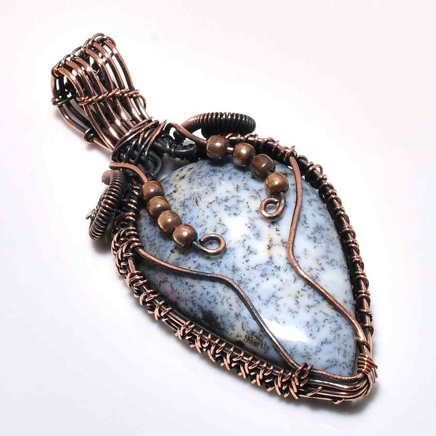 Sylvan Vein – Dendritic Agate Copper Pendant