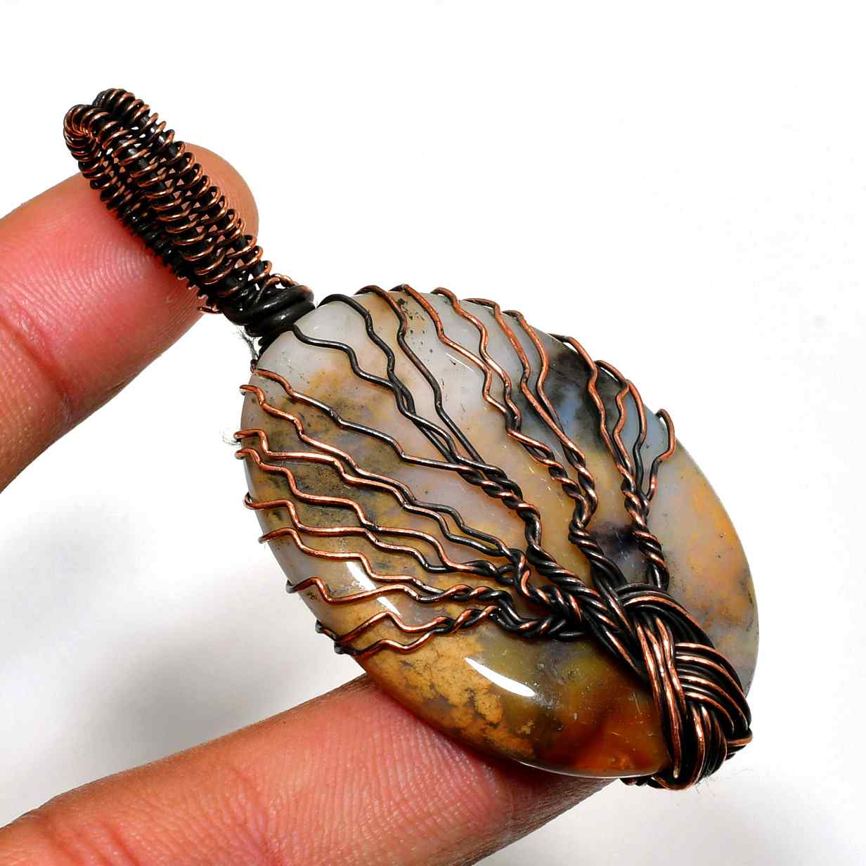Gaia’s Grove – Agate Tree of Life Pendant
