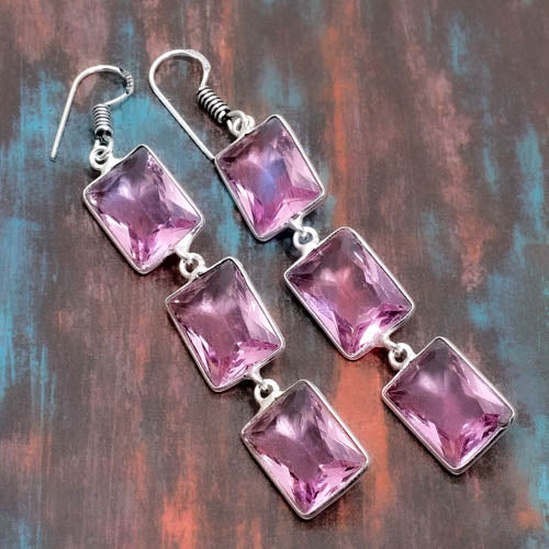 Celestial Calm – Sterling Silver Amethyst Earrings