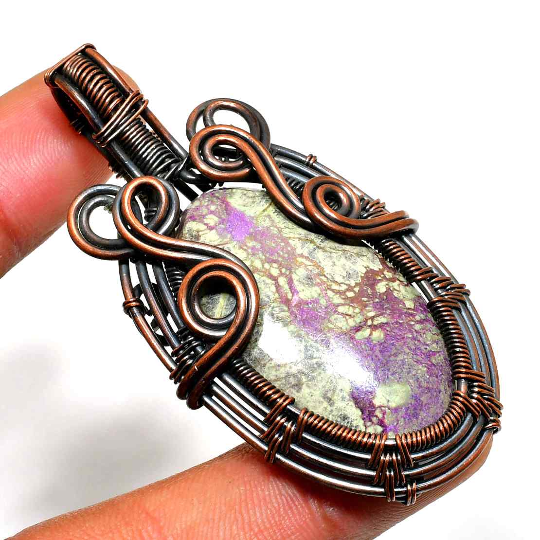 Earth’s Whisper – Natural Stone Copper Pendant