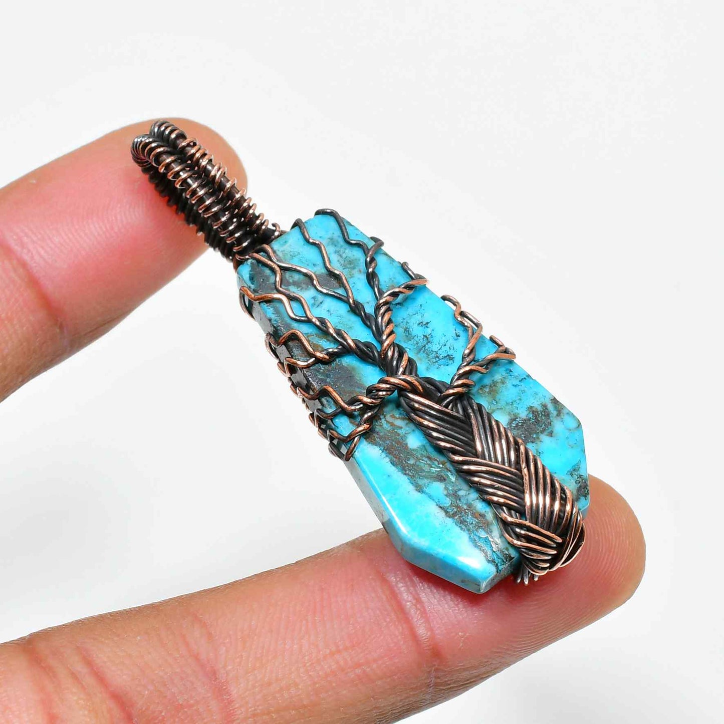 Tranquil Tide – Turquoise Copper Pendant