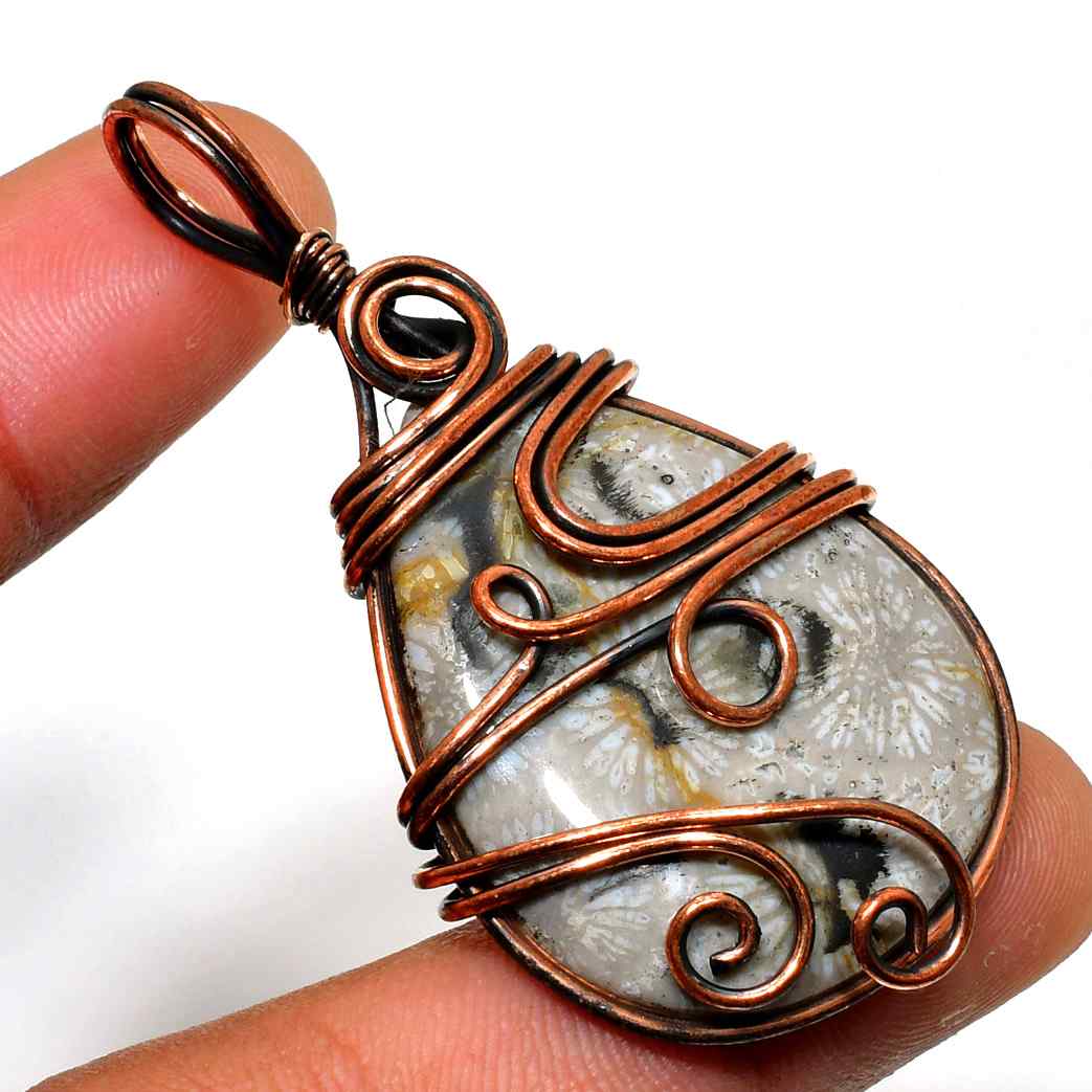 Serena’s Aura – Natural Stone & Rose Gold Pendant