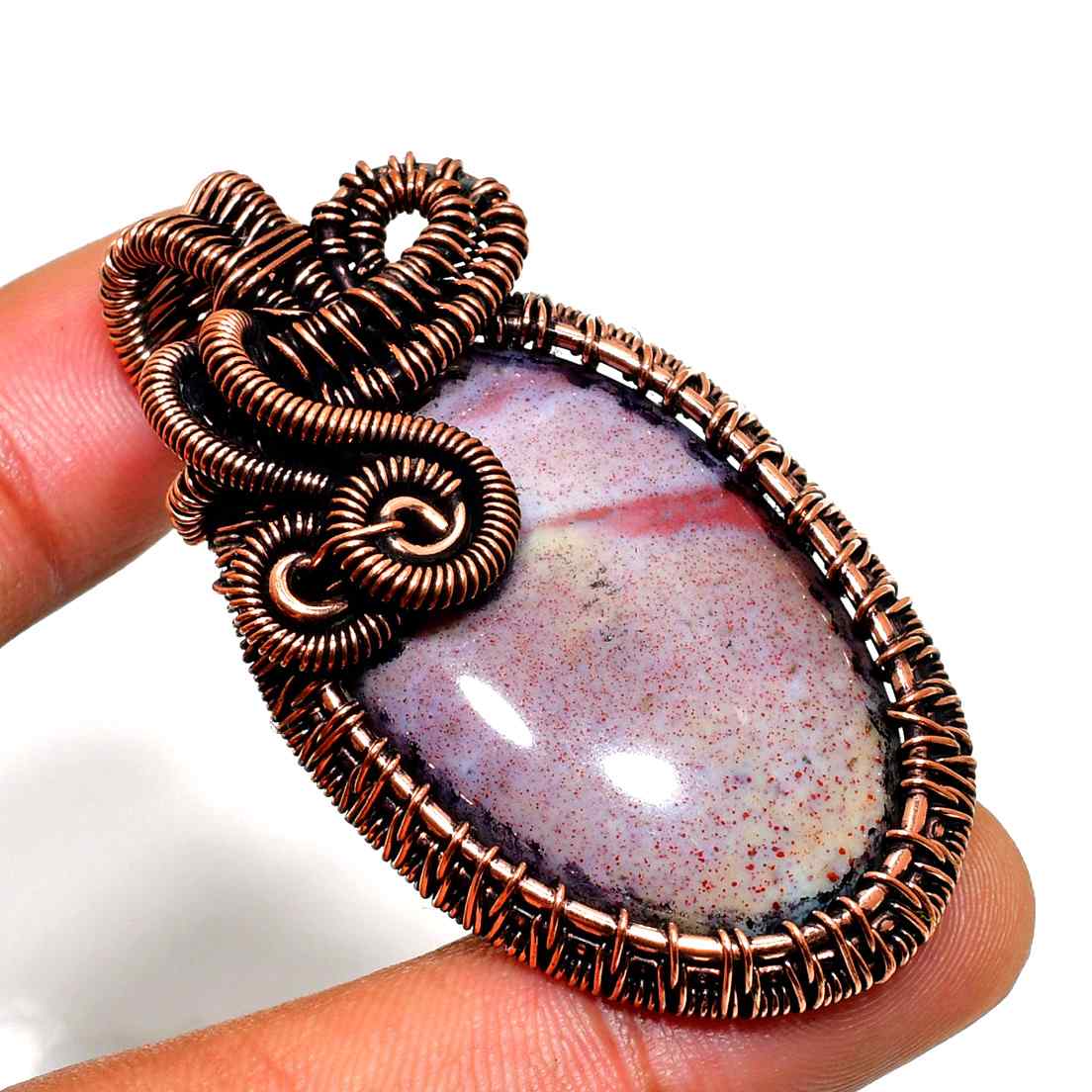 Serenity Shield – Amethyst Copper Pendant