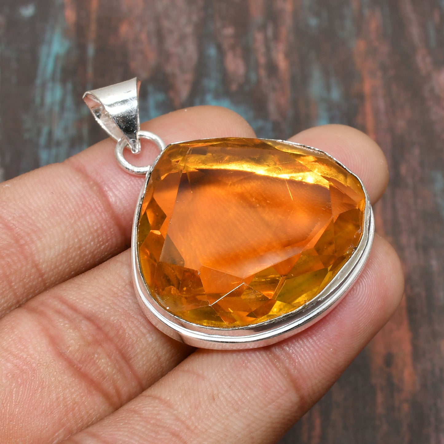 Sunlit Abundance – Citrine & Sterling Silver Pendant