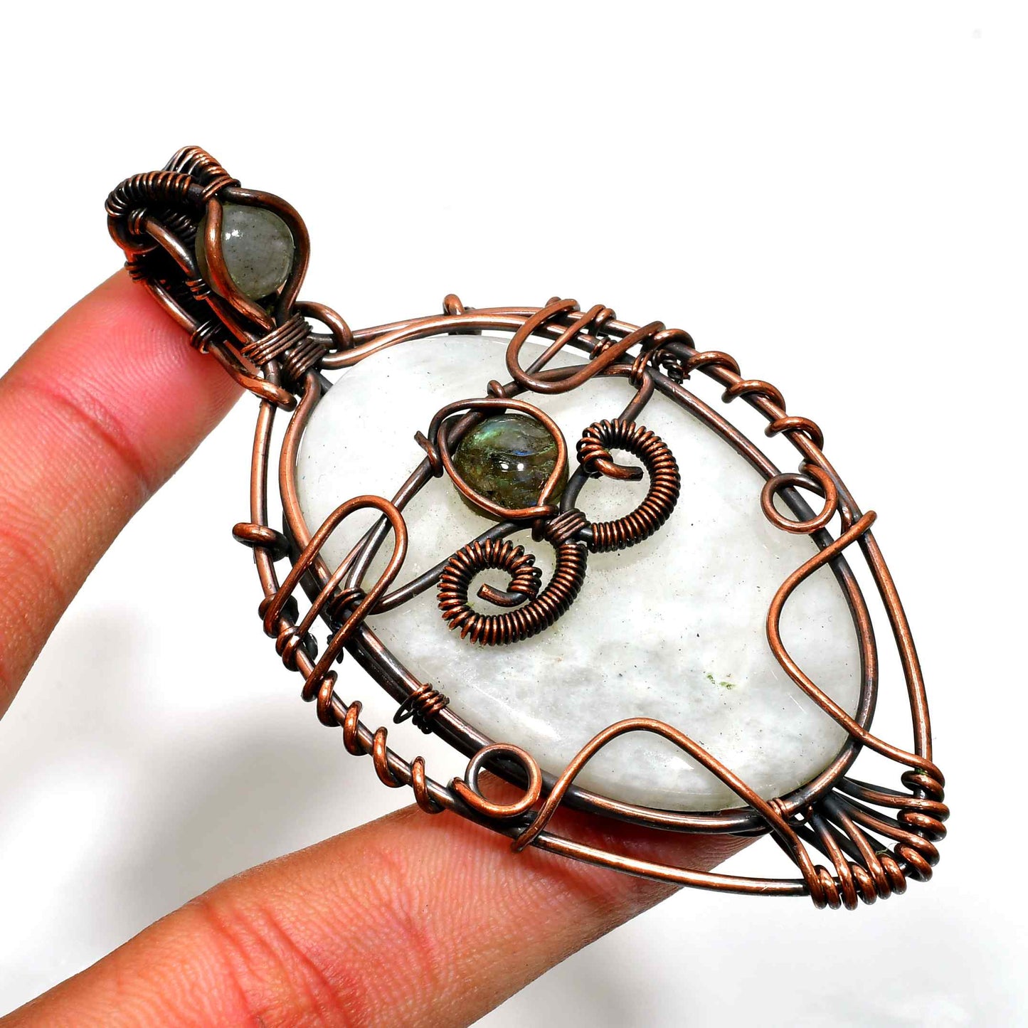 Gaia’s Grace – Copper Wrapped Stone Pendant