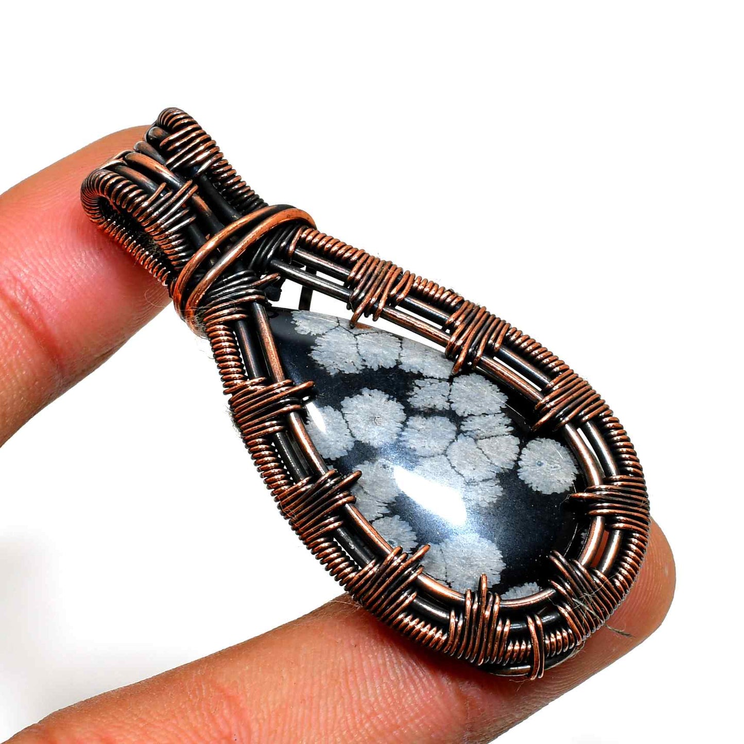 Dottie’s Joy – Dalmatian Stone Copper Pendant