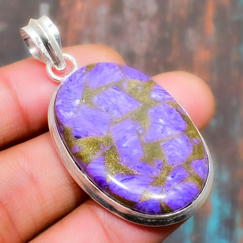 Mystic Mosaic – Amethyst & Silver Pendant