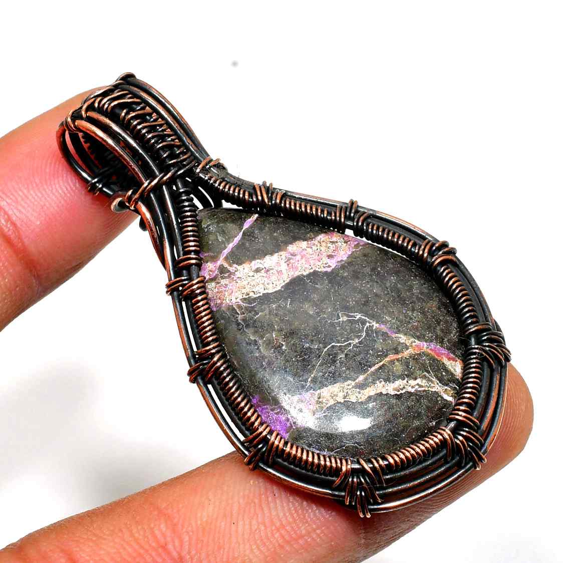 Wanderheart – Natural Stone Copper Pendant