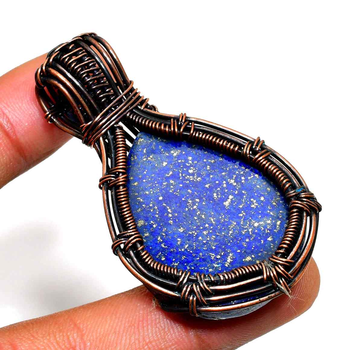 Sage’s Insight – Lapis Lazuli Copper Pendant