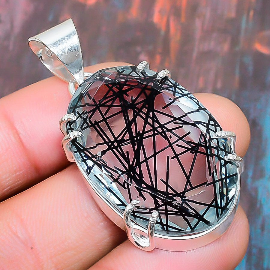 Moonlit Prism – Sterling Quartz Pendant