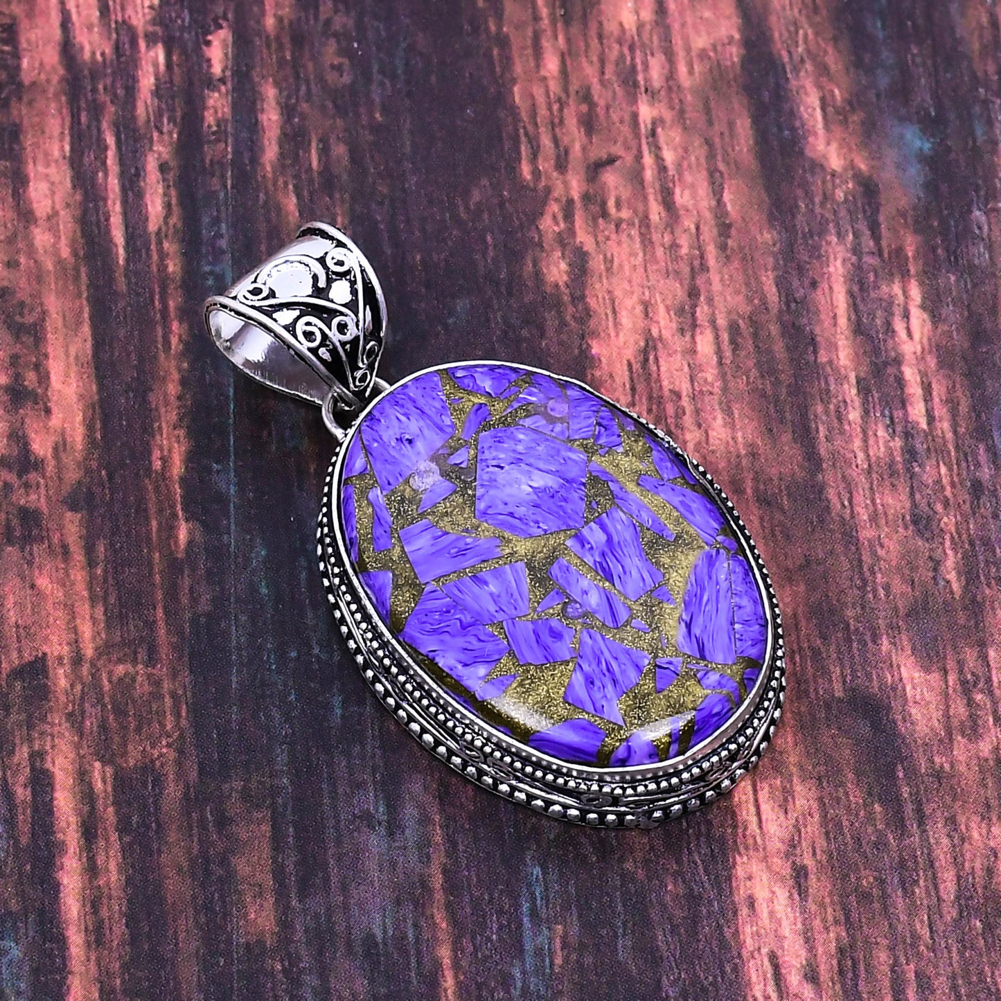 Violet Harmony – Purple Stone Sterling Silver Pendant
