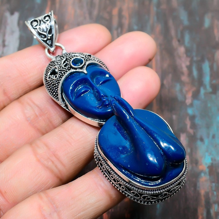 Serenity’s Whisper – Blue Stone Silver Pendant