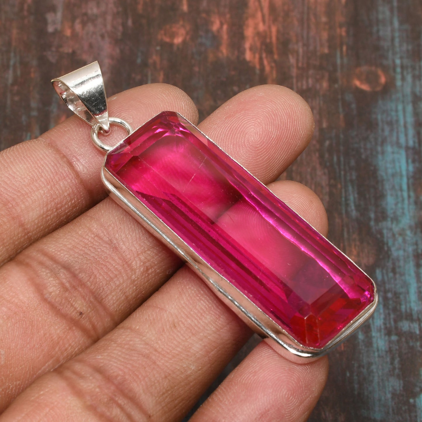 Amara’s Heart – Pink Tourmaline Sterling Silver Pendant