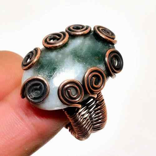 Harmony’s Heart – Rose Quartz Copper Ring