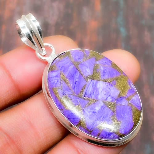 Violet Mosaic Muse – Sterling Silver Pendant