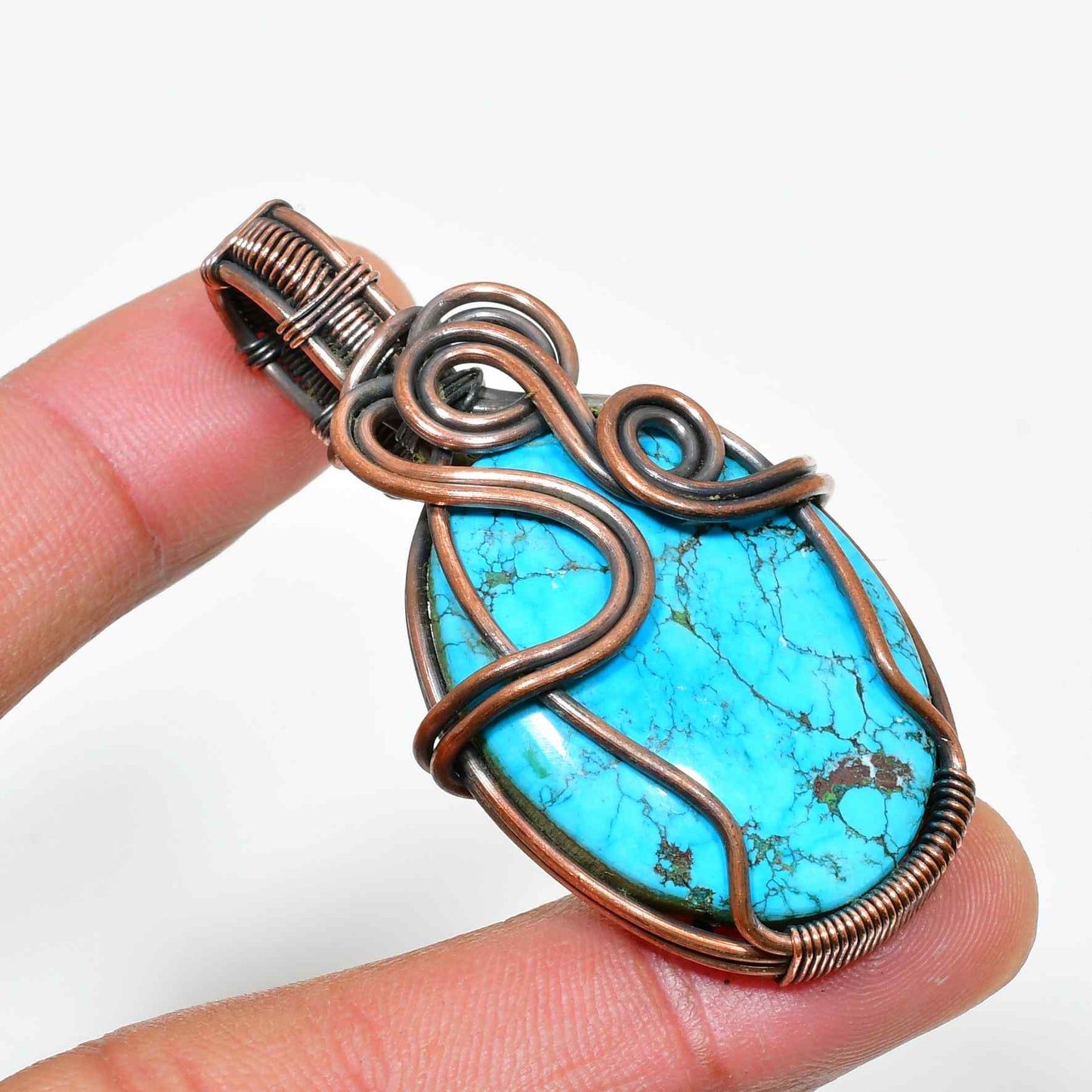 Terra’s Oasis – Turquoise Copper Pendant