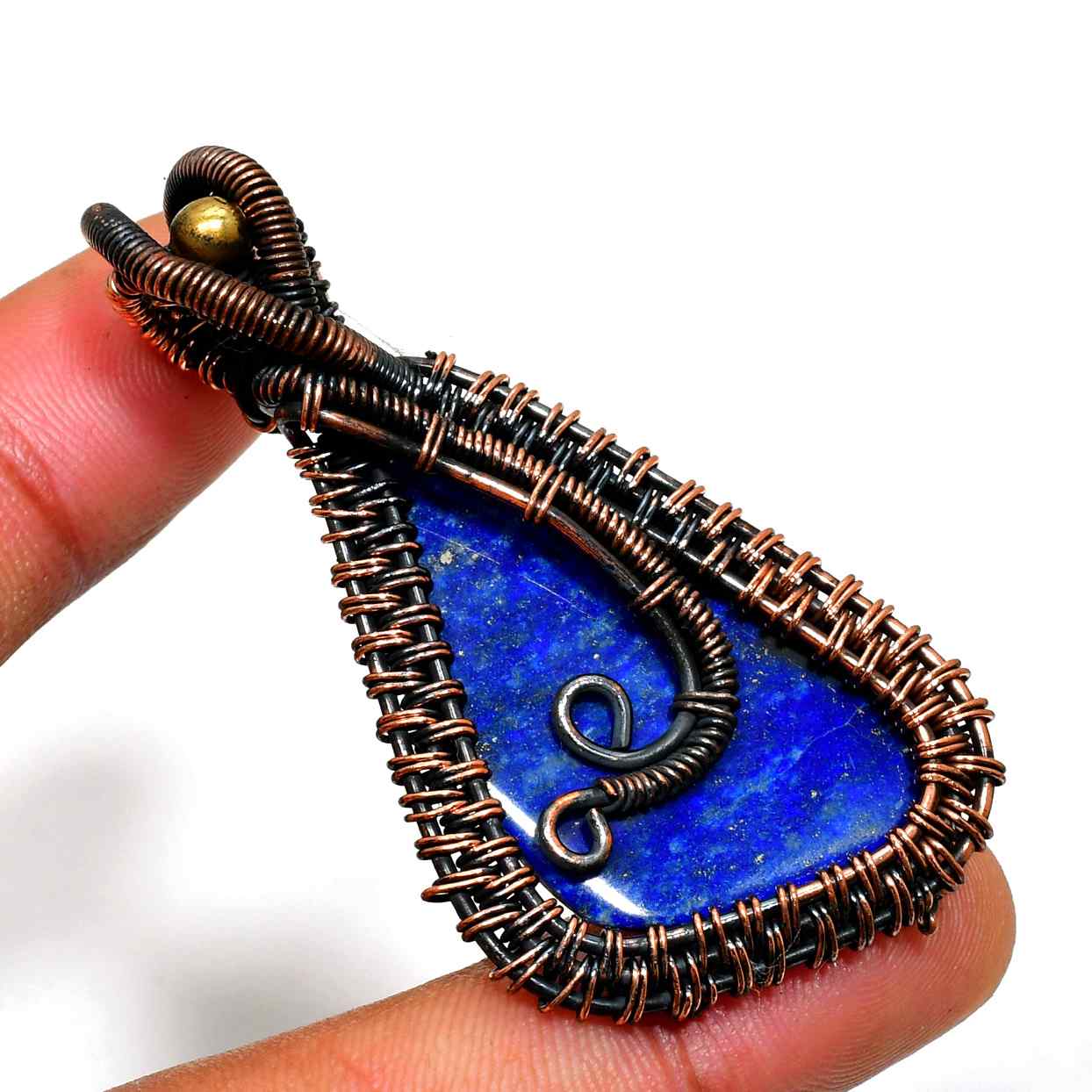 Celestial Wisdom – Lapis Lazuli Copper Pendant