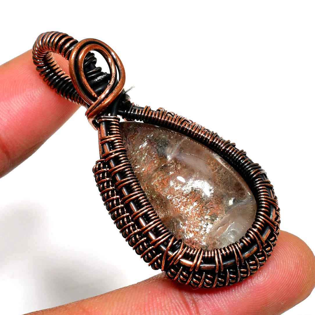 Grounded Grace – Copper & Natural Stone Pendant