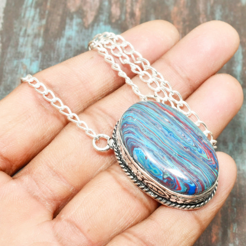 Ocean’s Embrace – Abalone Silver Necklace