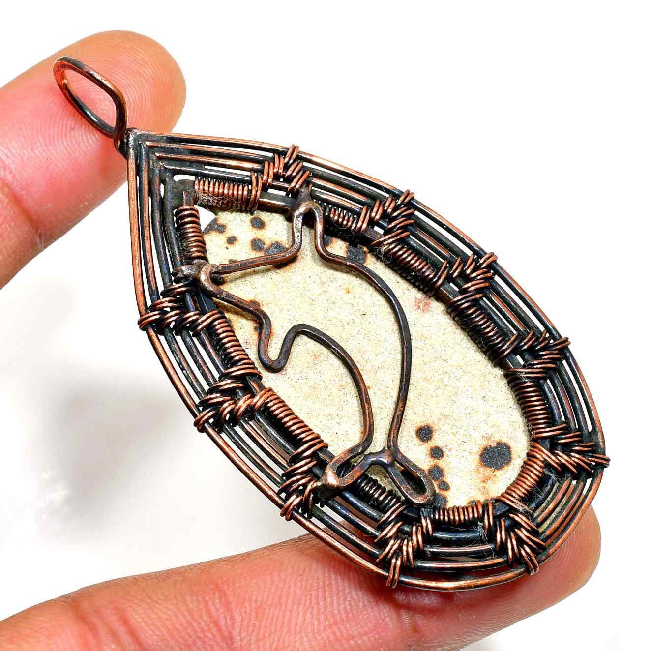 Luna’s Touch – Oxidized Copper Grounding Pendant