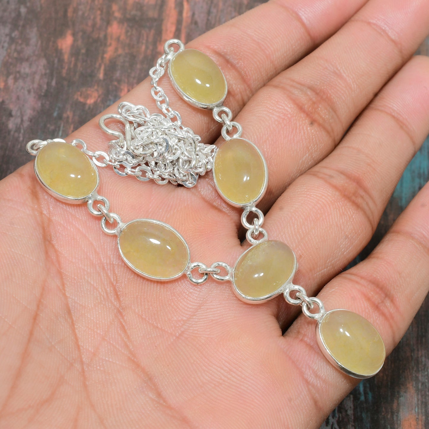 Sunlit Harmony – Lemon Quartz & Silver Necklace