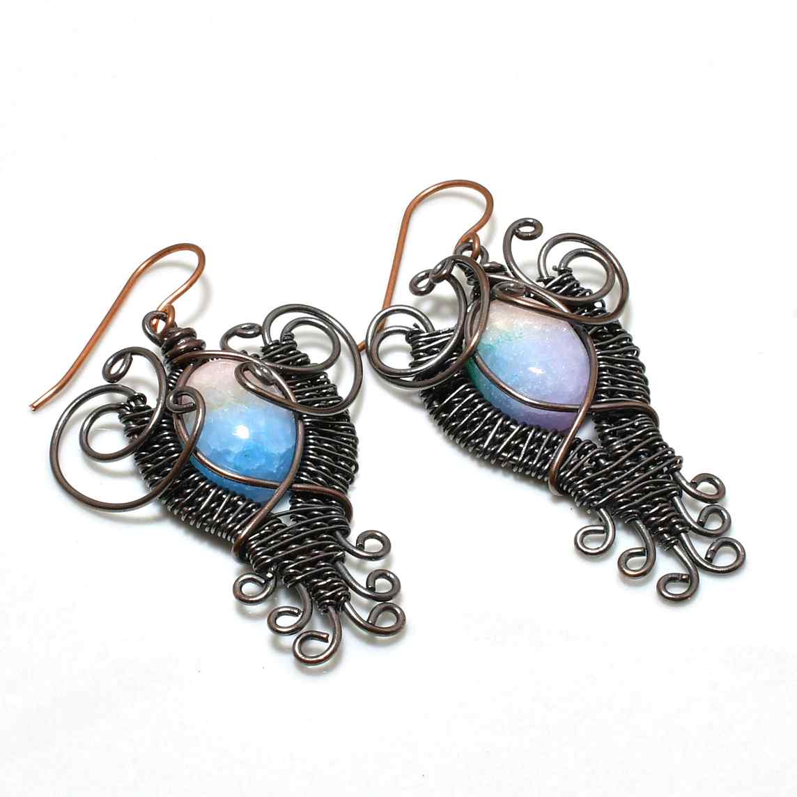 Celestial Whisper – Opalite Wire Earrings