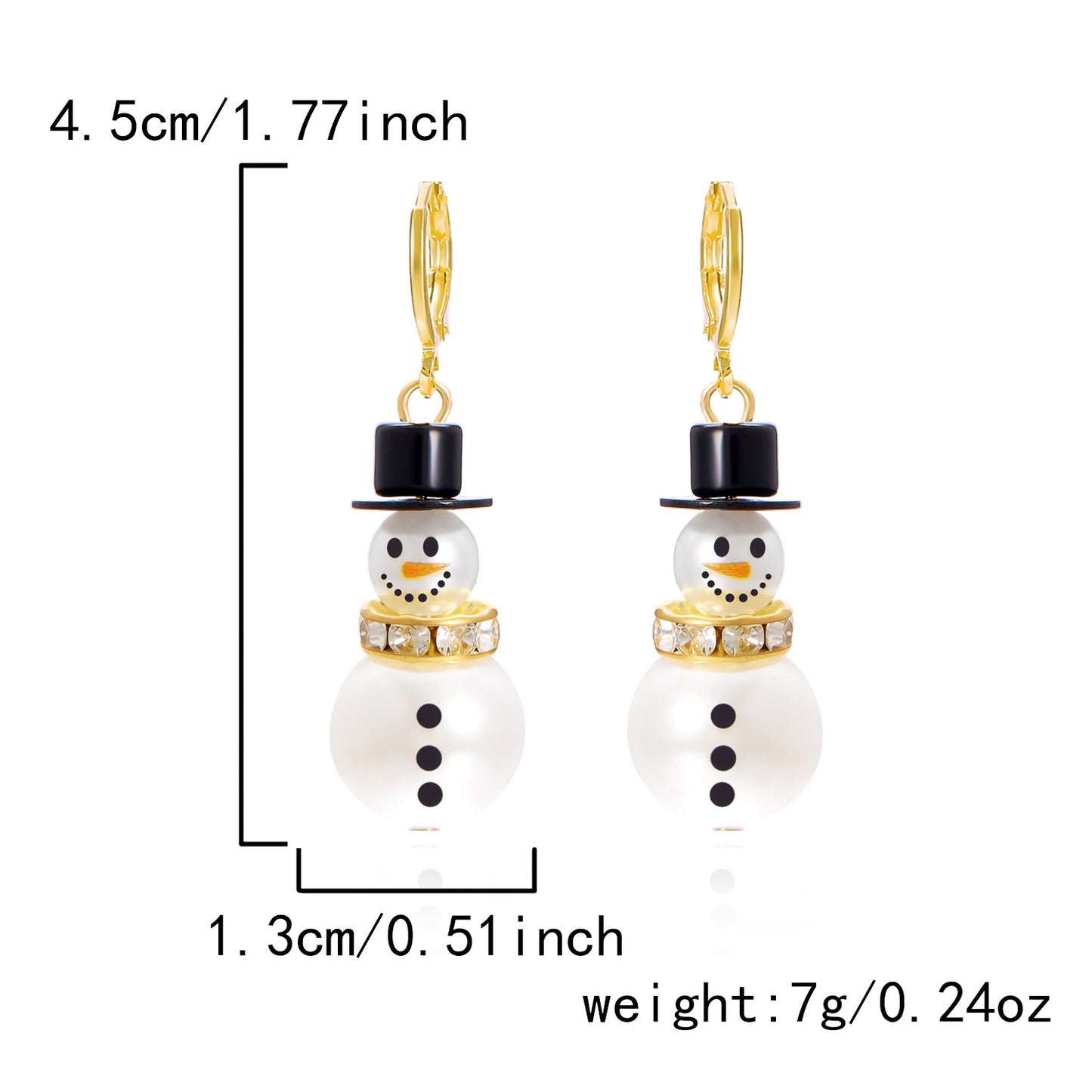 Snowman Pendant Earrings