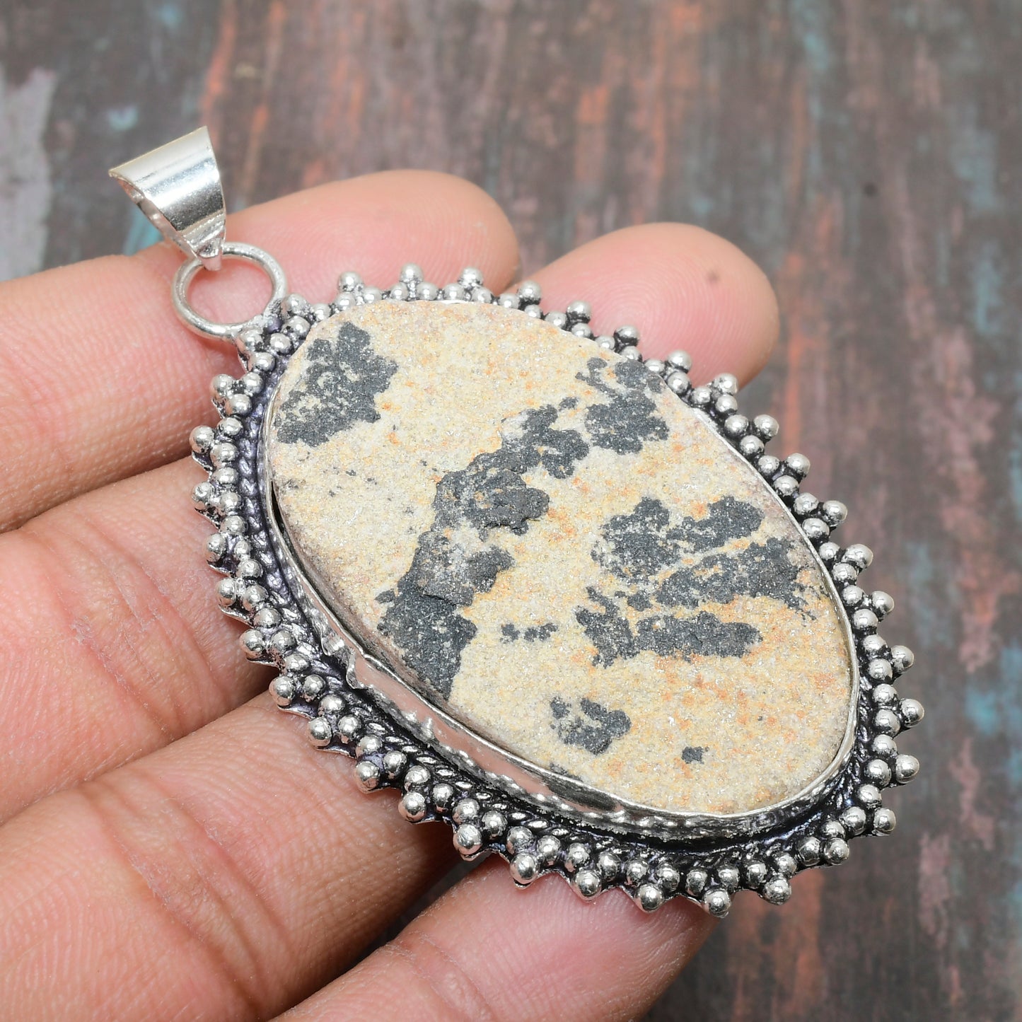 Woodland Whispers – Dendritic Opal Silver Pendant