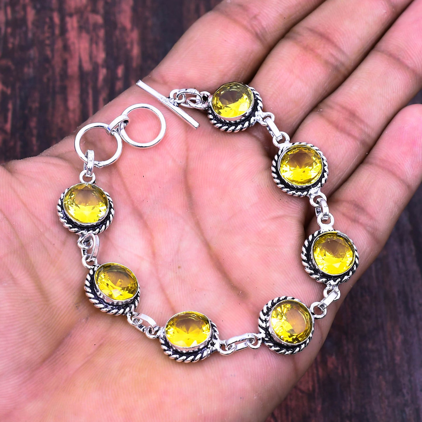 Ember Glow – Citrine & Sterling Silver Bracelet