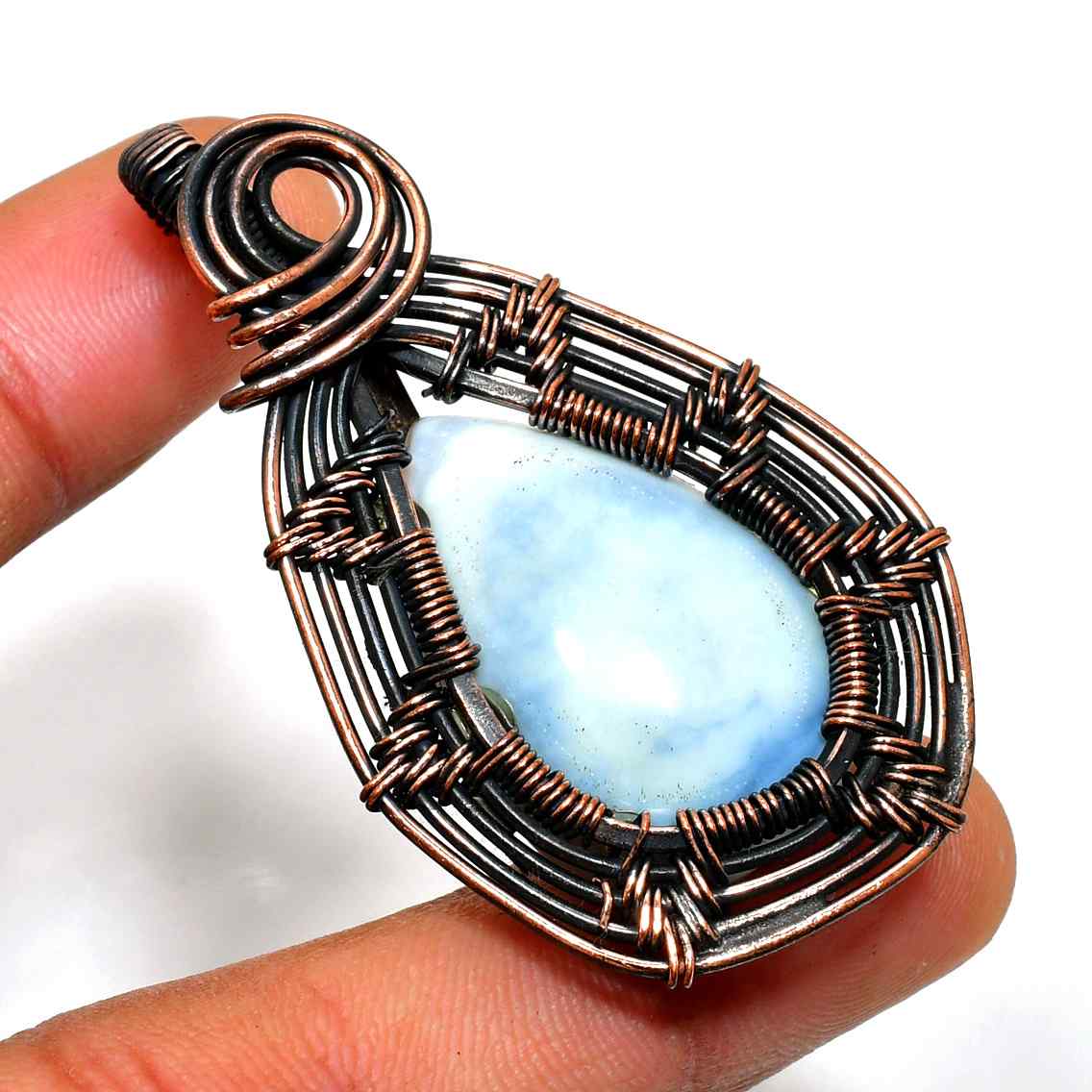 Serenity’s Embrace – Turquoise Copper Pendant