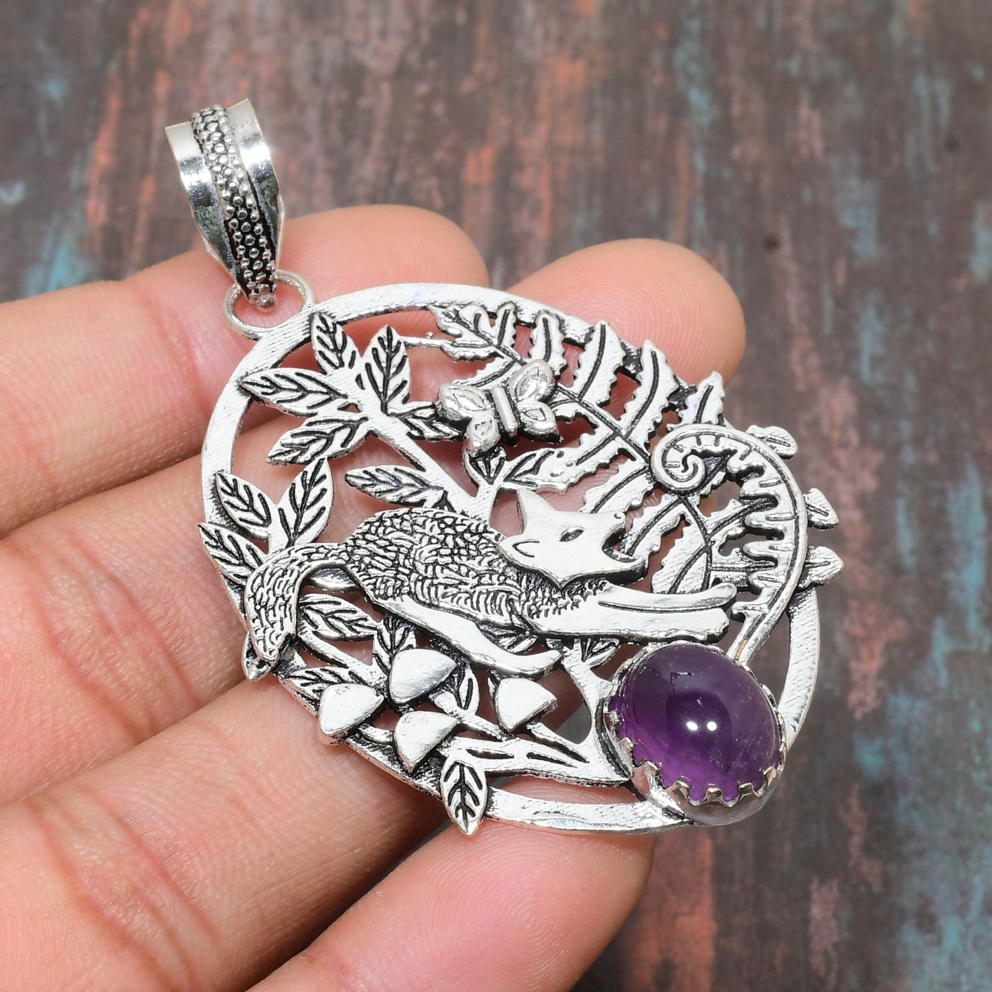 Sylvan Serenity – Amethyst Sterling Silver Pendant