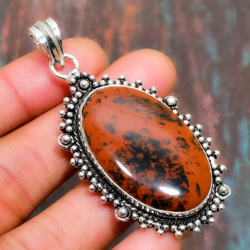 Ember’s Embrace – Natural Jasper & Sterling Silver Pendant