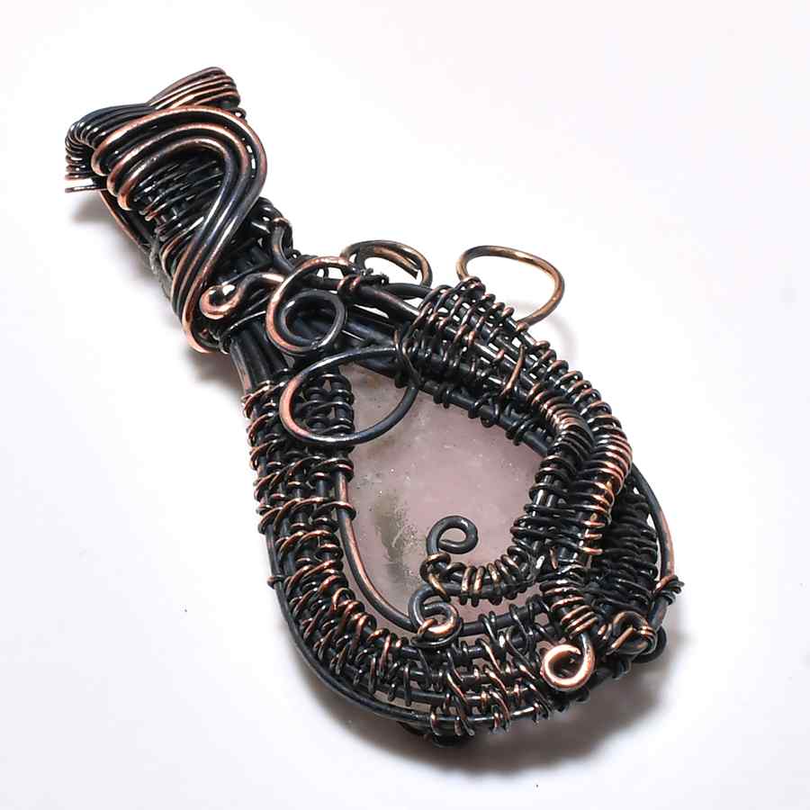 Ezra’s Veil – Handcrafted Amethyst & Oxidized Copper Pendant