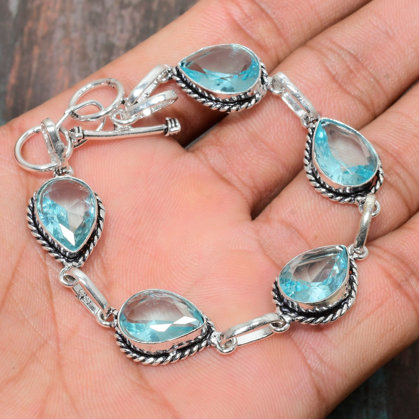 Aqua Dreams – Aquamarine & Sterling Silver Bracelet