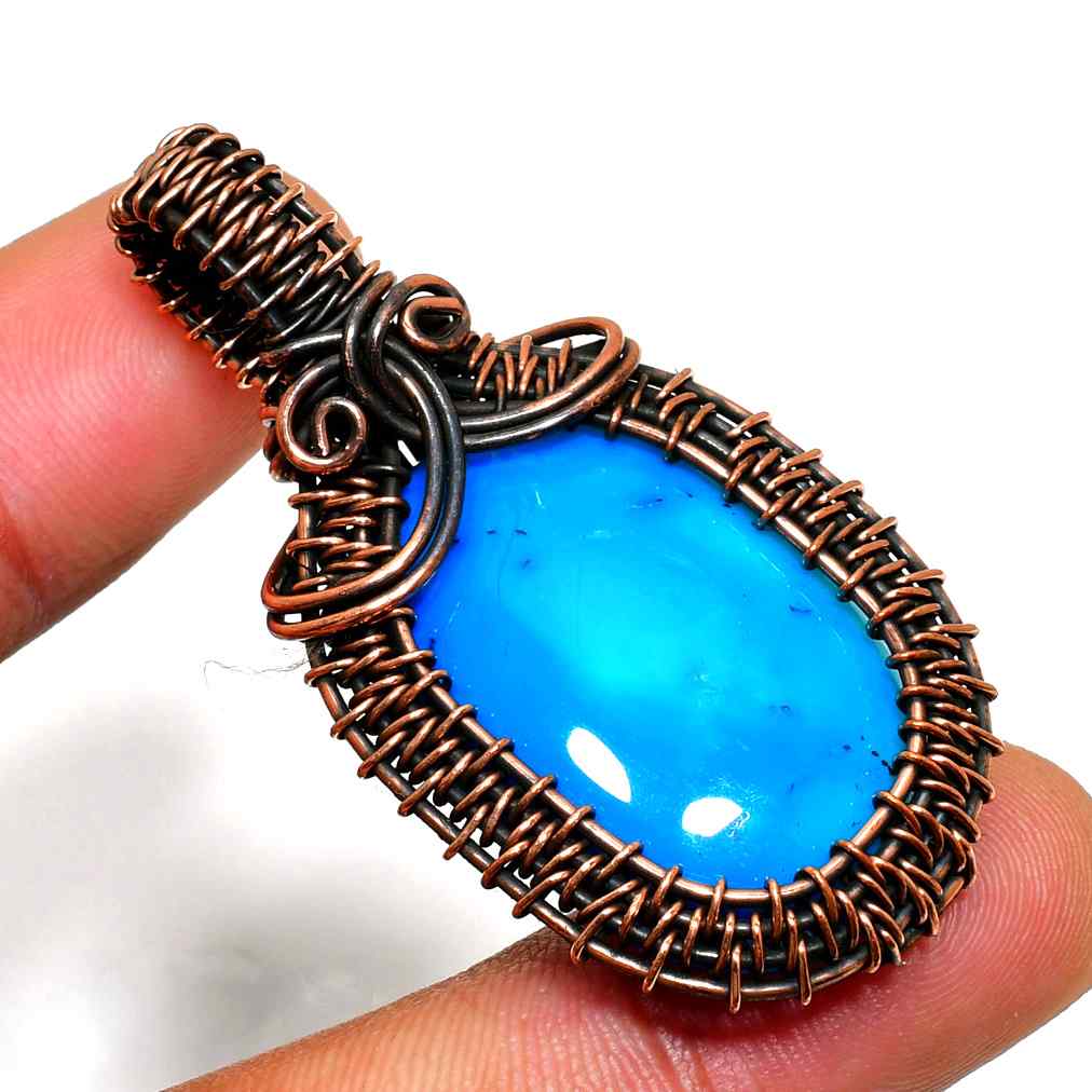 Ocean’s Embrace – Turquoise Copper Pendant