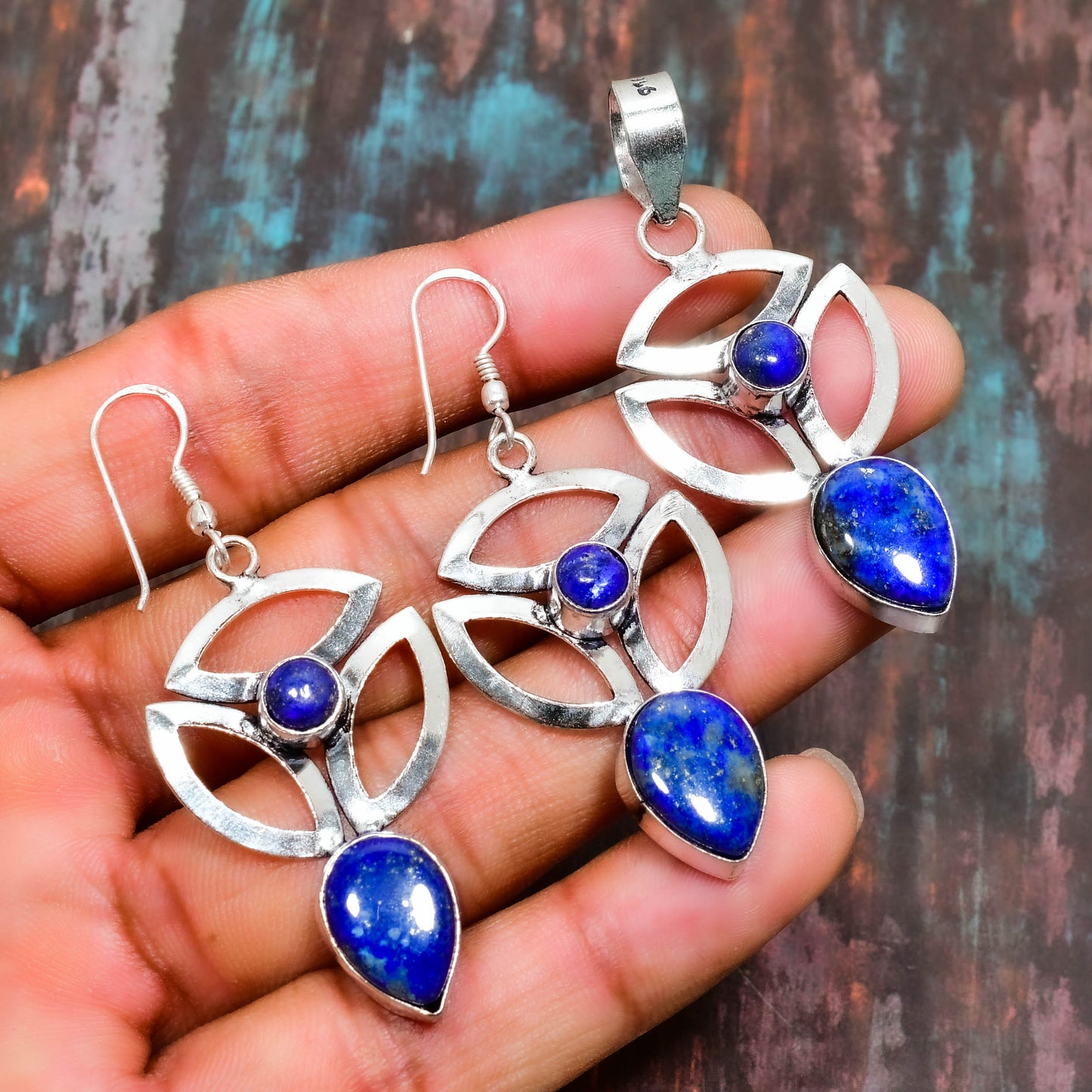 Azure Insight – Lapis Lazuli Sterling Silver Set