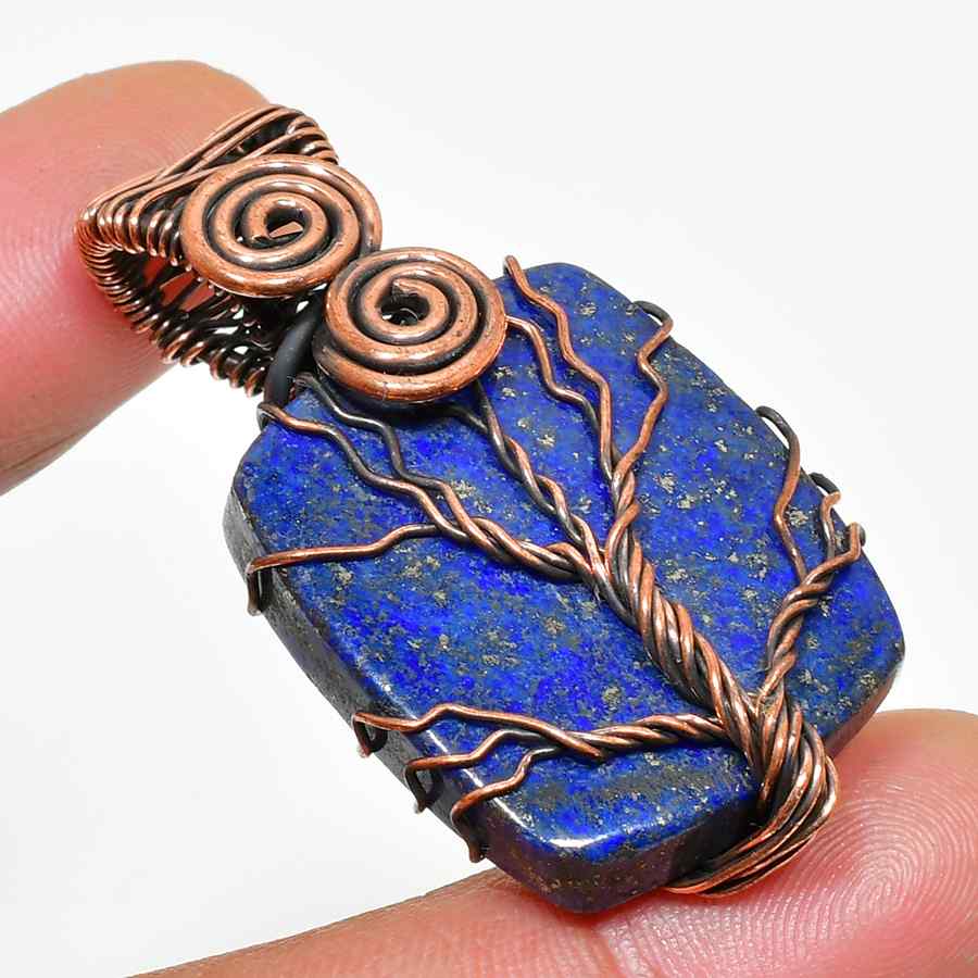 Blue Horizon – Lapis Lazuli Copper Pendant
