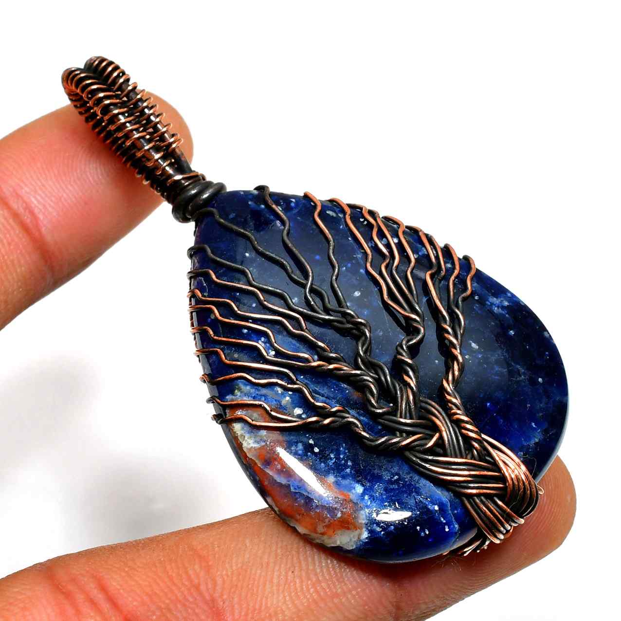 Azure Wisdom – Lapis Lazuli Copper Pendant