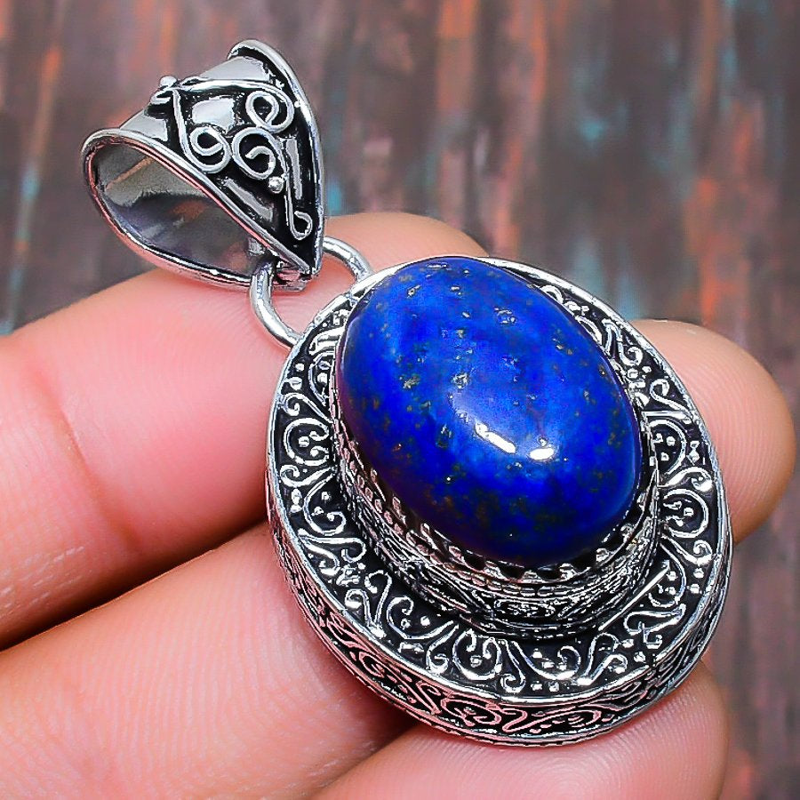 Selene’s Wisdom – Lapis Lazuli Sterling Silver Pendant