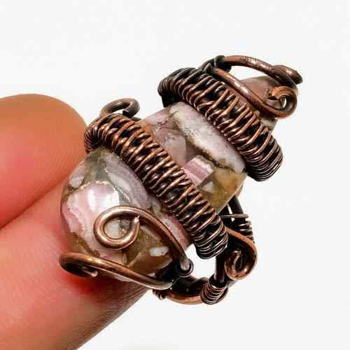 Amethyst Whisper – Copper Wire Ring