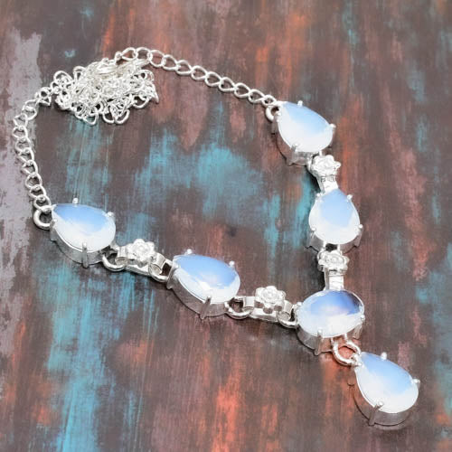 Serenity’s Embrace – Blue Chalcedony & Silver Necklace