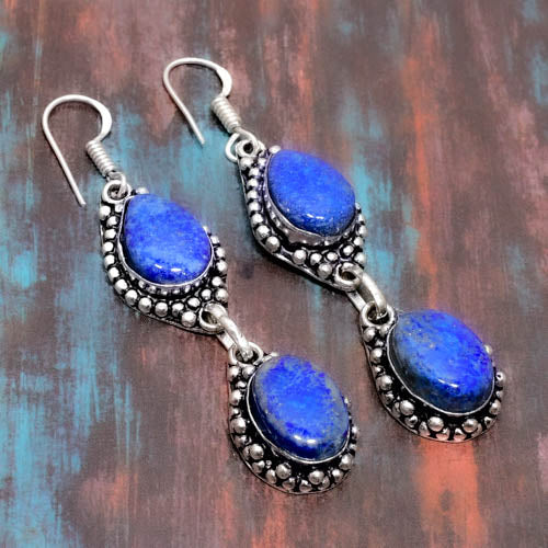 Azure Wisdom – Lapis Lazuli Silver Earrings