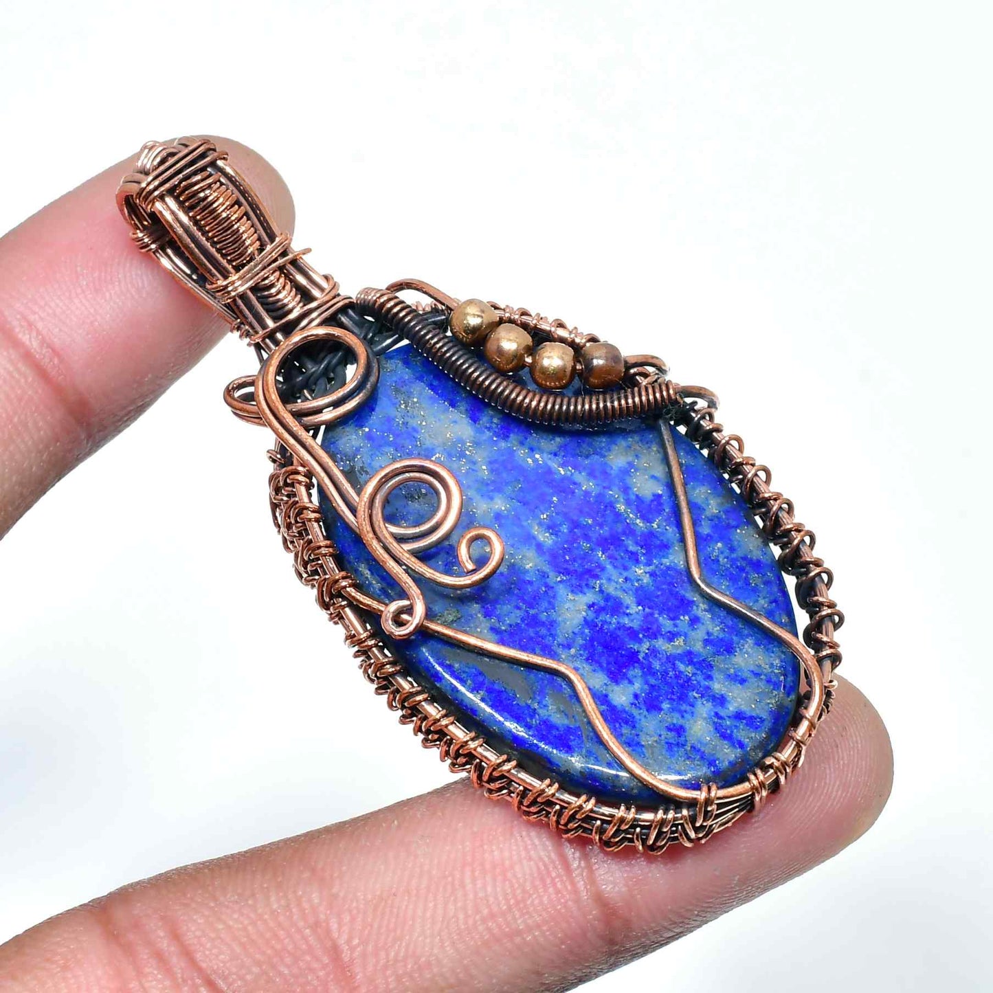 Alethea’s Insight – Lapis Lazuli Copper Pendant