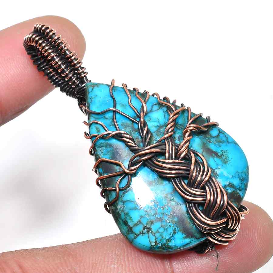 Tranquil Tide – Turquoise & Copper Pendant