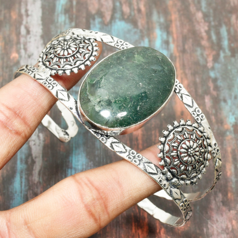 Nature’s Embrace – Green Aventurine & Sterling Silver Bracelet