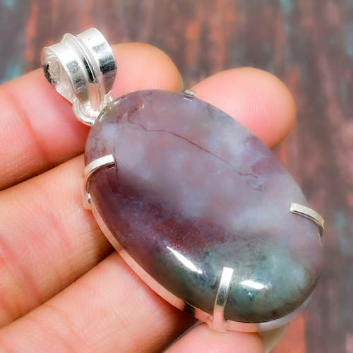 Lavender Jade Serenity – Sterling Silver Pendant