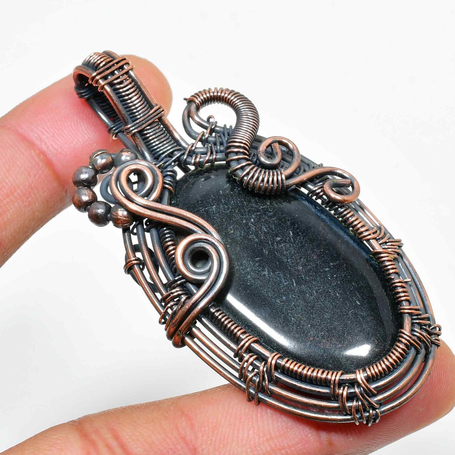 Grounded Grace – Blackstone Copper Pendant